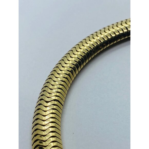 VINTAGE TIFFANY & CO 14k GOLD BRACELET SNAKE FLEX 9.5MM WIDE 6 5/8” Long - Picture 8 of 13